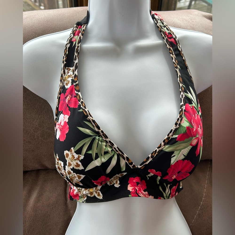 Tommy Bahama Lily Cat reversible Halter Bikini Top - XS - New - Picture 3 of 8